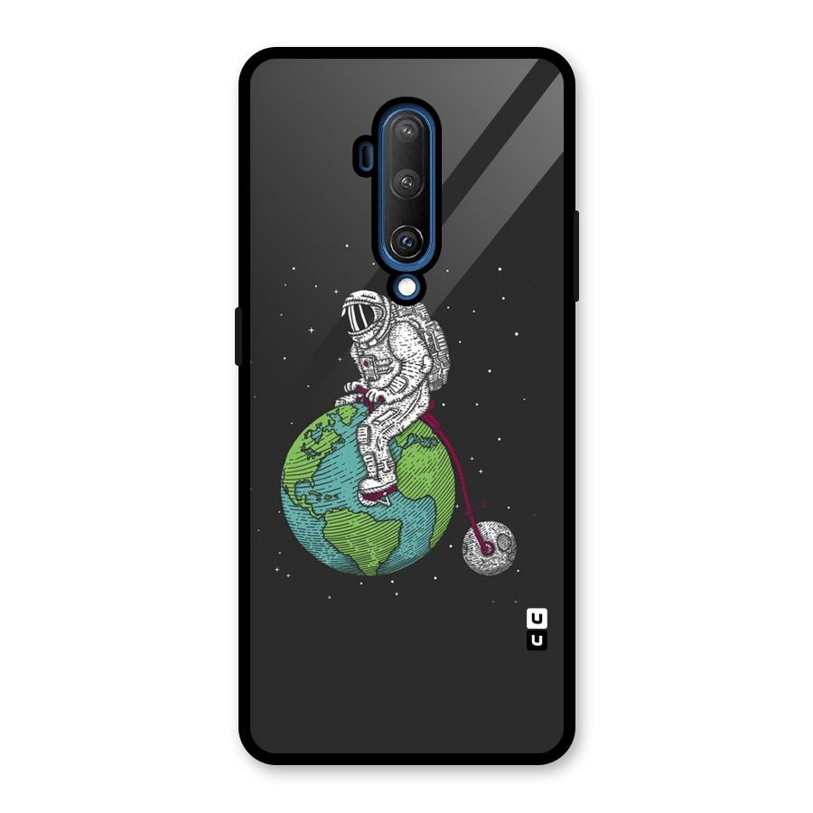 Earth Space Doodle Glass Back Case for OnePlus 7T Pro
