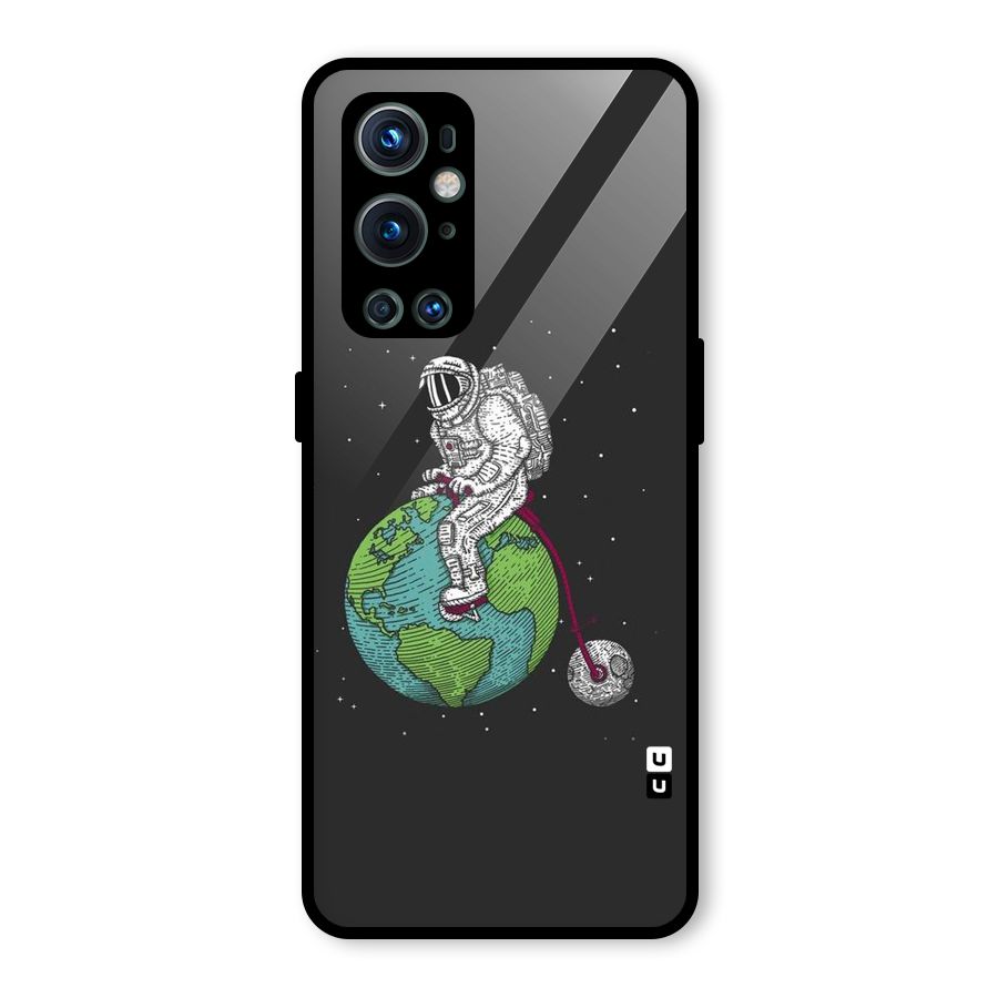 Earth Space Doodle Glass Back Case for OnePlus 9 Pro
