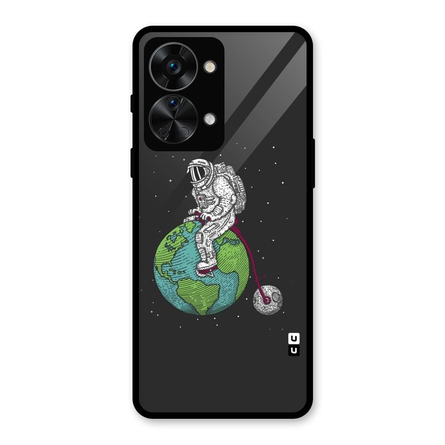 Earth Space Doodle Glass Back Case for OnePlus Nord 2T