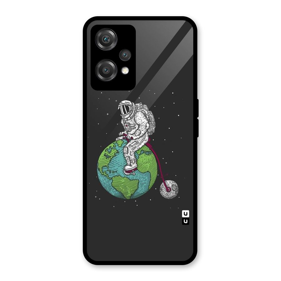 Earth Space Doodle Glass Back Case for OnePlus Nord CE 2 Lite 5G