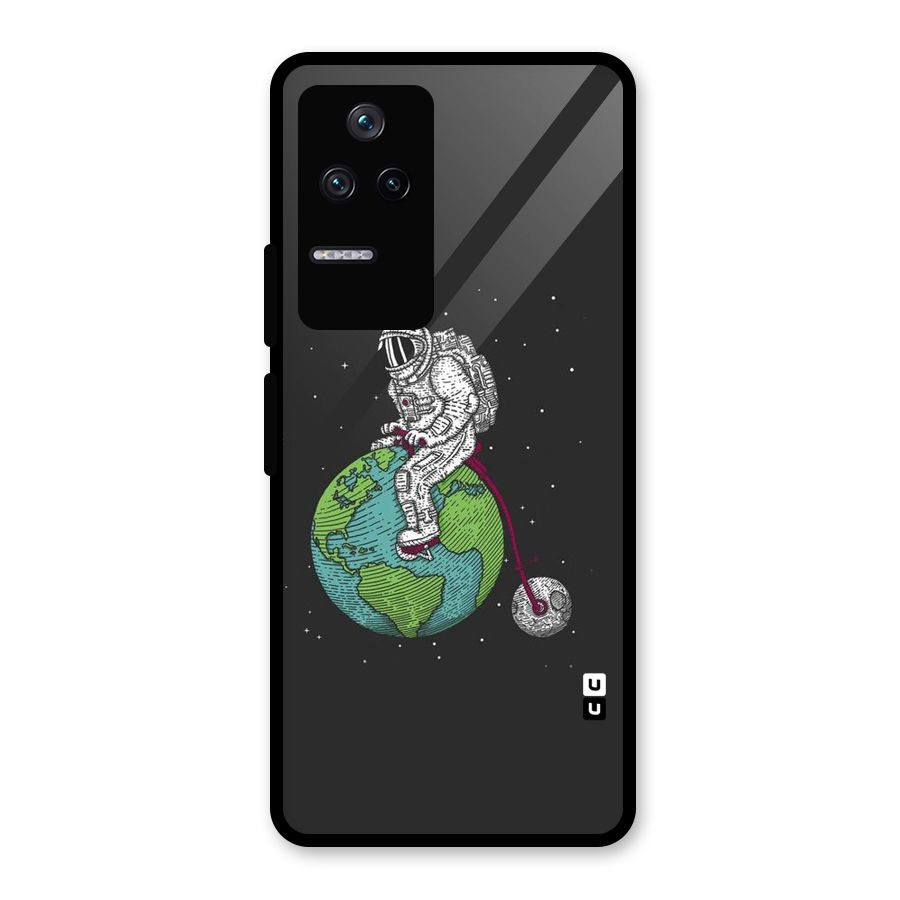 Earth Space Doodle Glass Back Case for Poco F4 5G