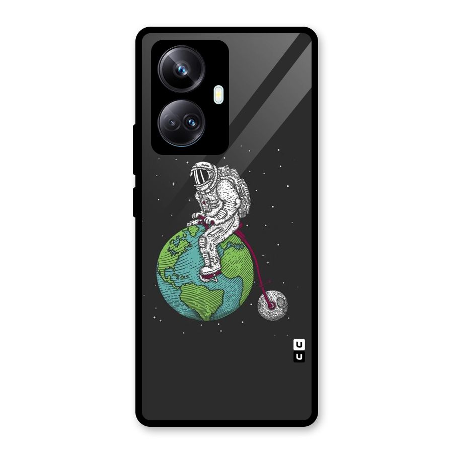 Earth Space Doodle Glass Back Case for Realme 10 Pro Plus
