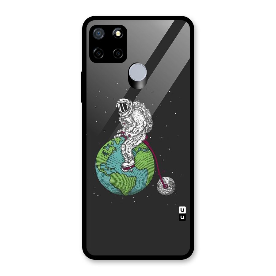 Earth Space Doodle Glass Back Case for Realme C12