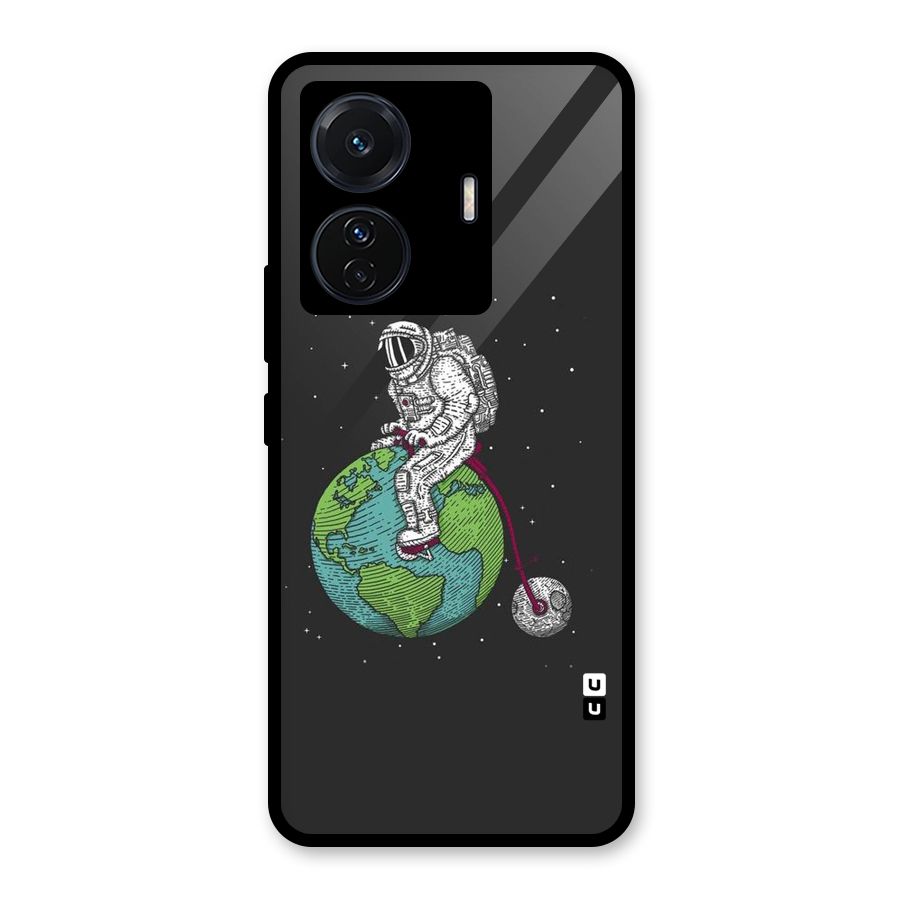 Earth Space Doodle Glass Back Case for Vivo iQOO Z6 Pro