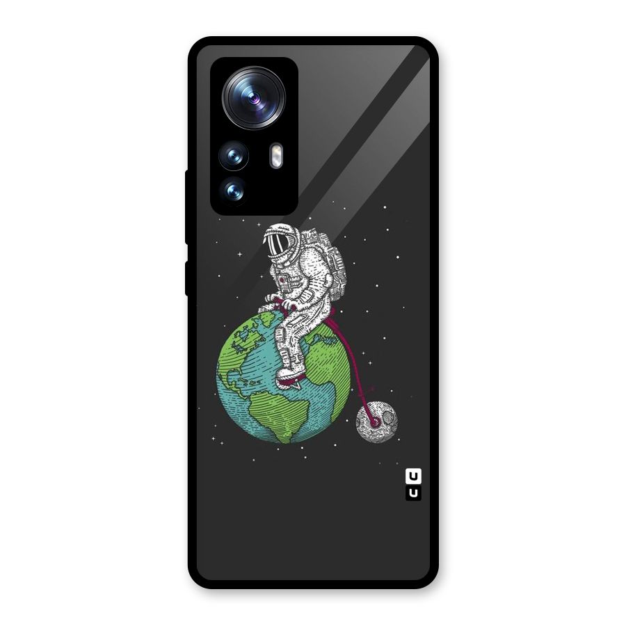 Earth Space Doodle Glass Back Case for Xiaomi 12 Pro