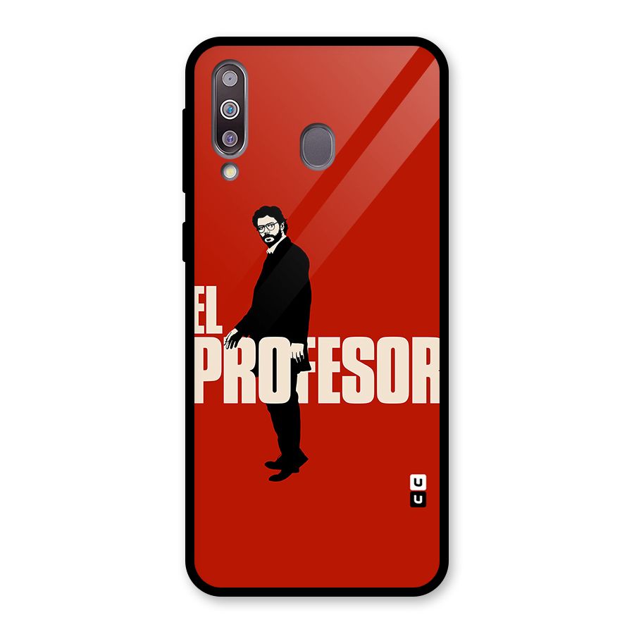 El Profesor Minimalist Glass Back Case for Galaxy M30