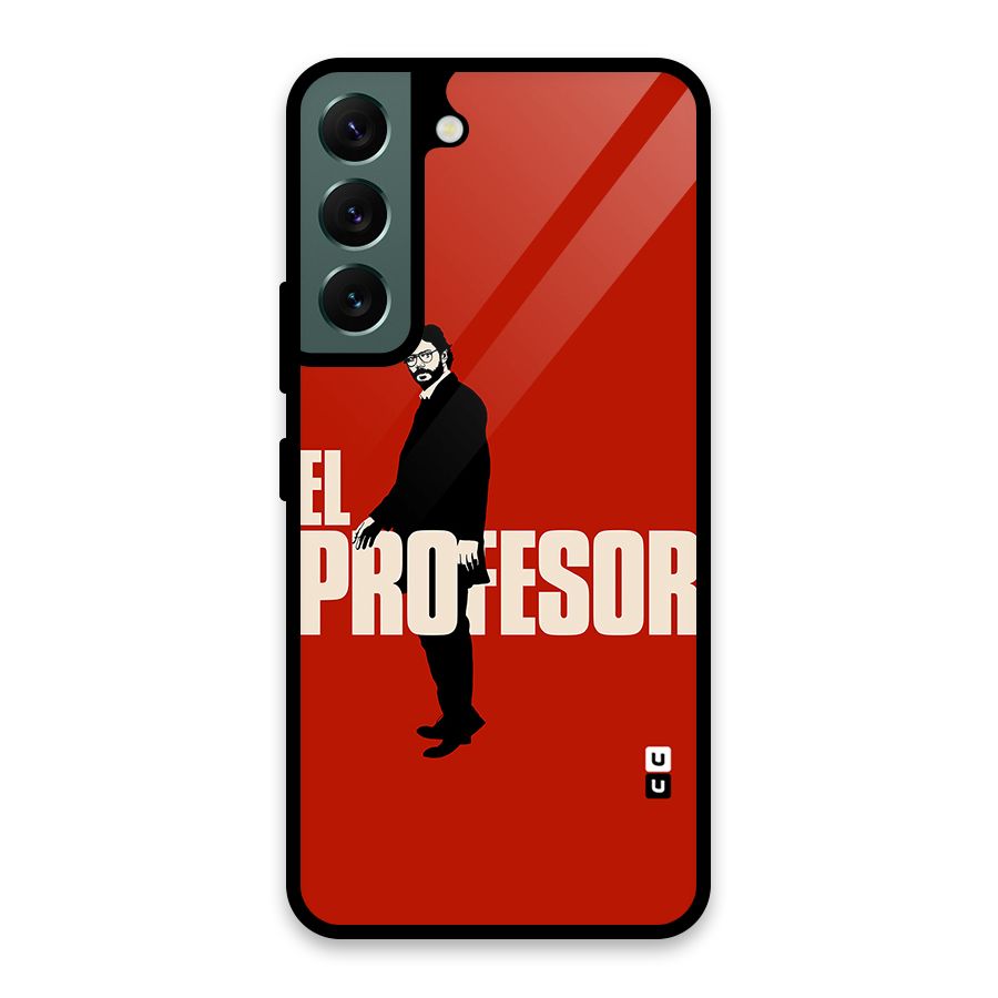 El Profesor Minimalist Glass Back Case for Galaxy S22 5G
