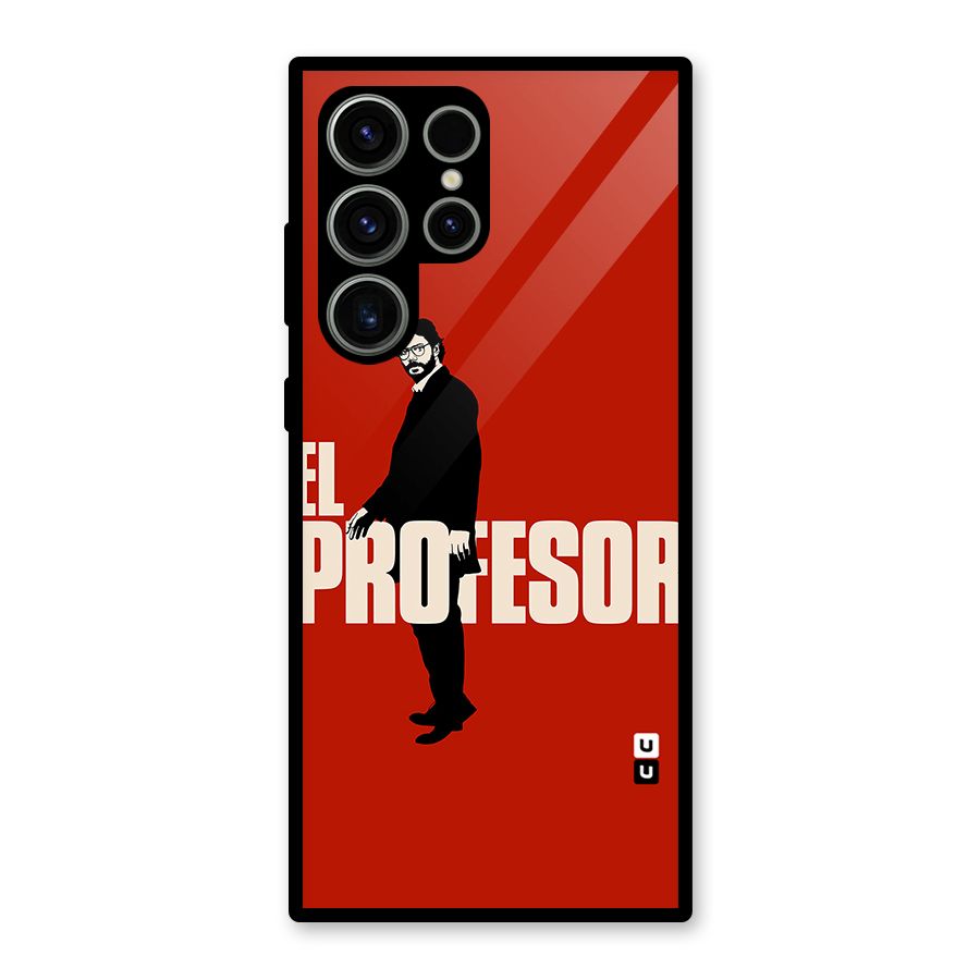 El Profesor Minimalist Glass Back Case for Galaxy S23 Ultra