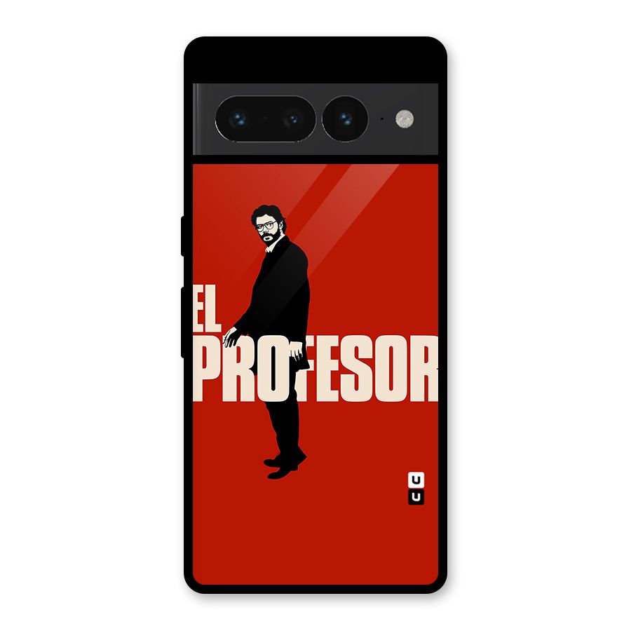 El Profesor Minimalist Glass Back Case for Google Pixel 7 Pro