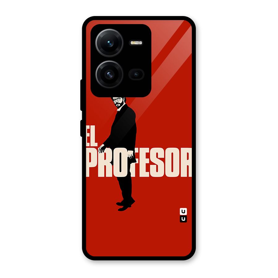 El Profesor Minimalist Glass Back Case for Vivo V25