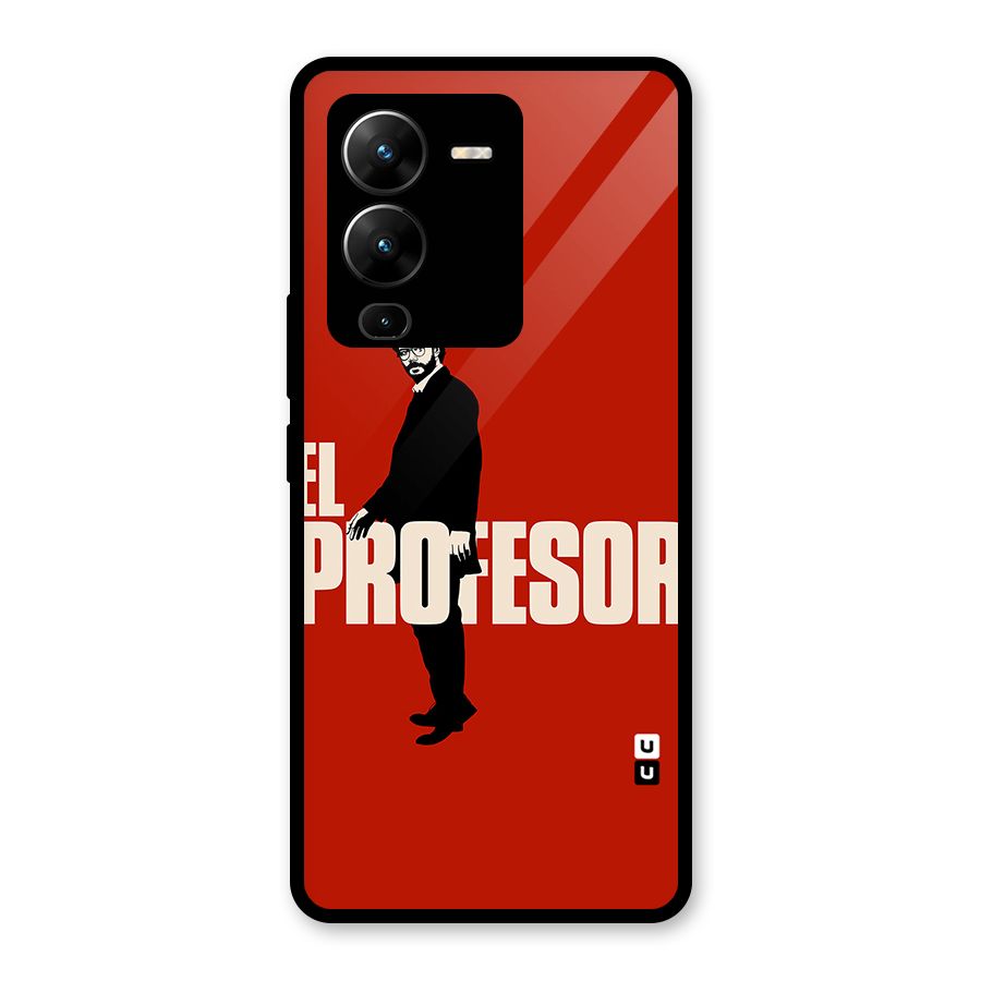 El Profesor Minimalist Glass Back Case for Vivo V25 Pro