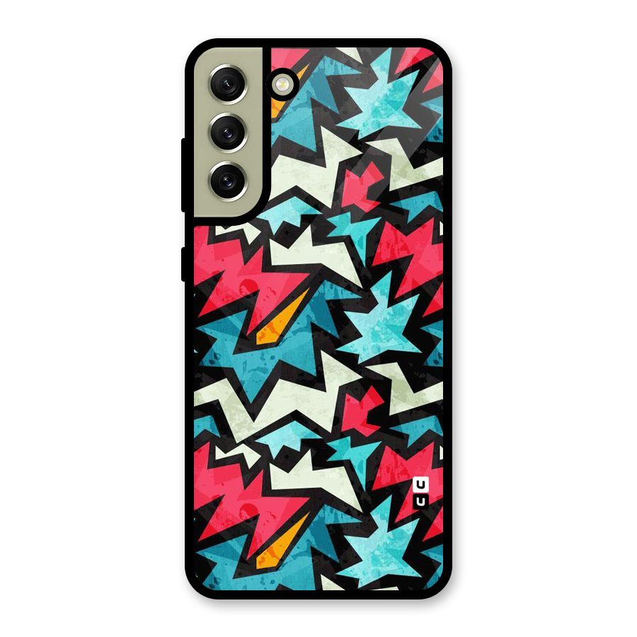 Electric Color Design Glass Back Case for Galaxy S21 FE 5G