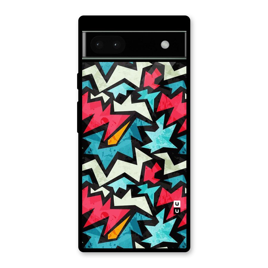 Electric Color Design Glass Back Case for Google Pixel 6a