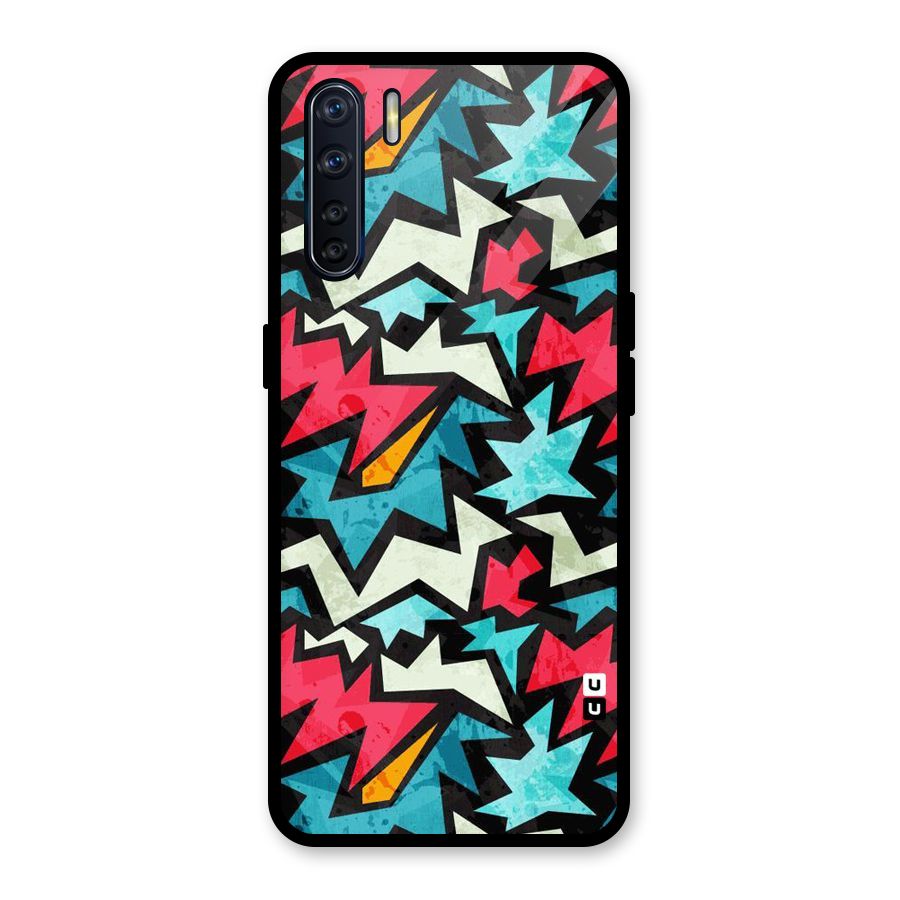 Electric Color Design Glass Back Case for Oppo F15