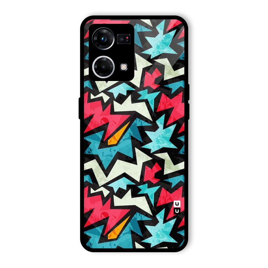 Electric Color Design Glass Back Case for Oppo F21 Pro 5G