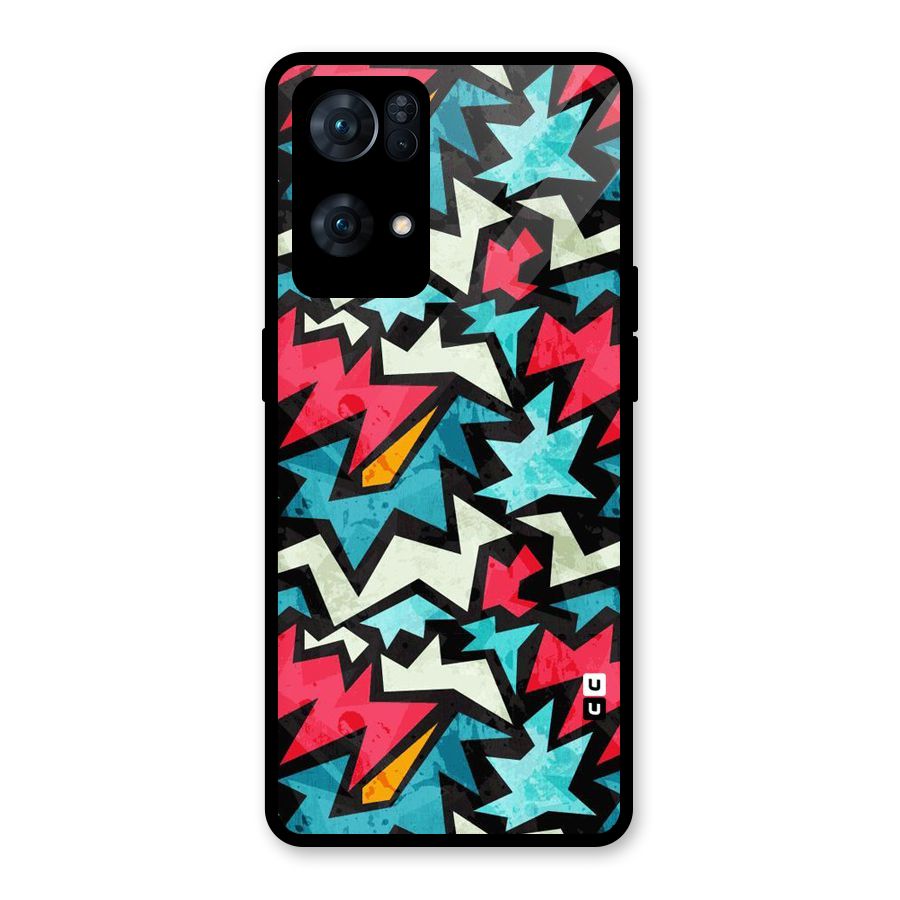 Electric Color Design Glass Back Case for Oppo Reno7 Pro 5G