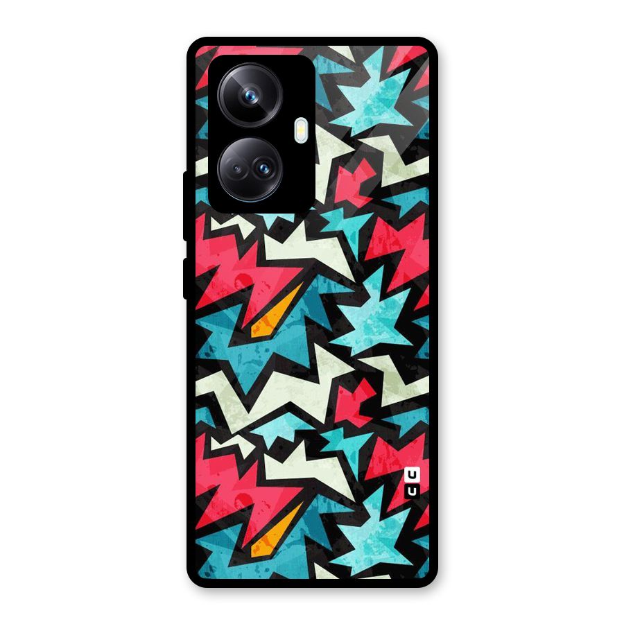 Electric Color Design Glass Back Case for Realme 10 Pro Plus