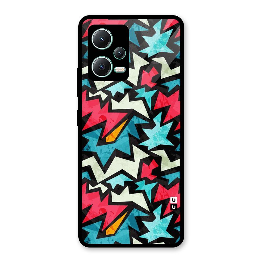 Electric Color Design Glass Back Case for Redmi Note 12 5G