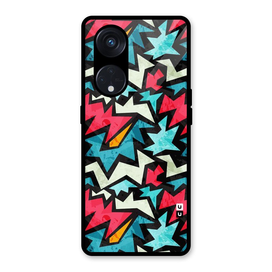 Electric Color Design Glass Back Case for Reno8 T 5G