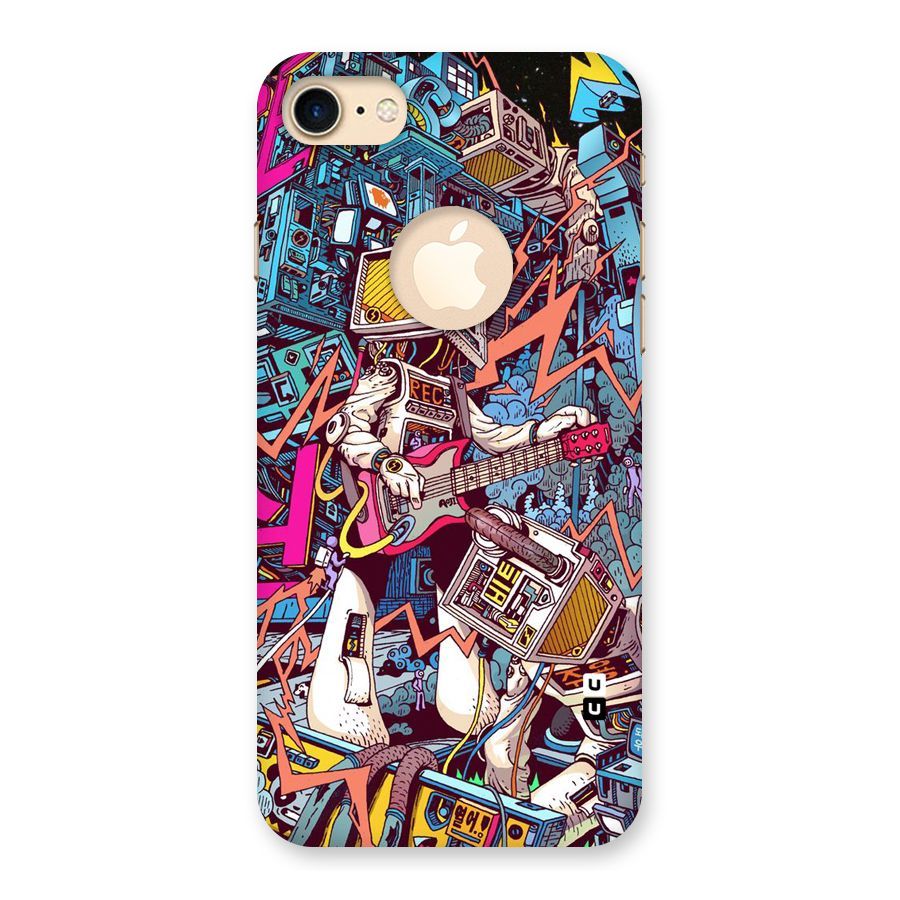 Electric Colors Back Case for iPhone 8 Logo Cut