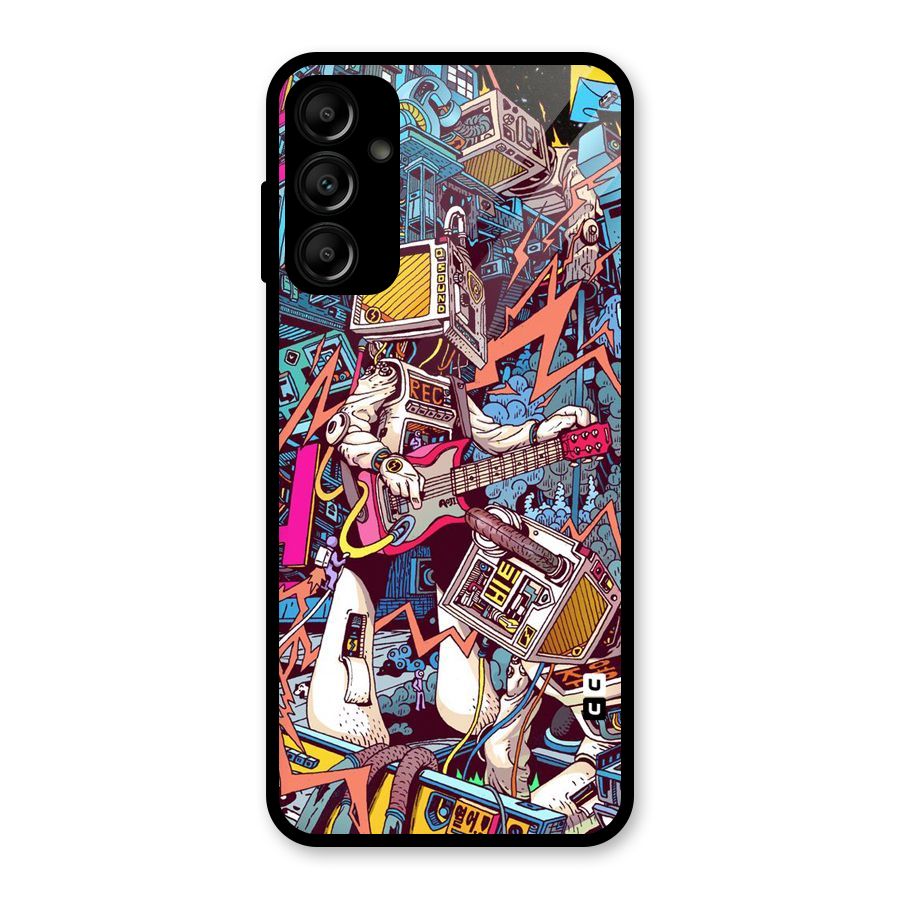 Electric Colors Glass Back Case for Galaxy A14 5G