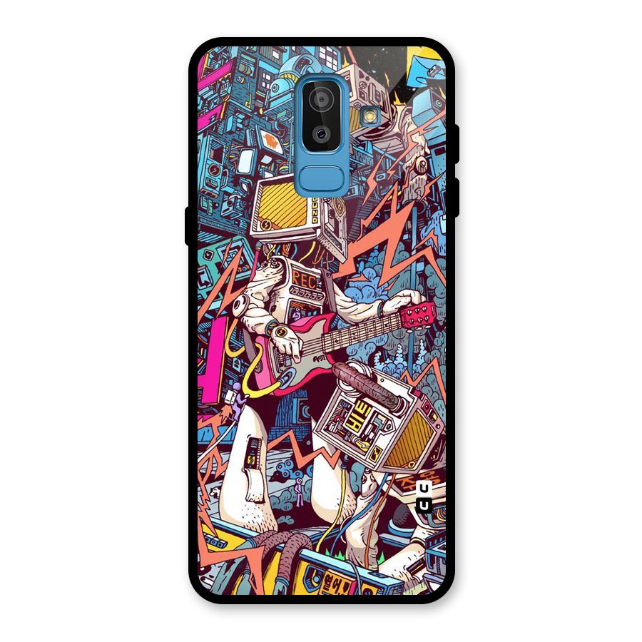 Electric Colors Glass Back Case for Galaxy J8