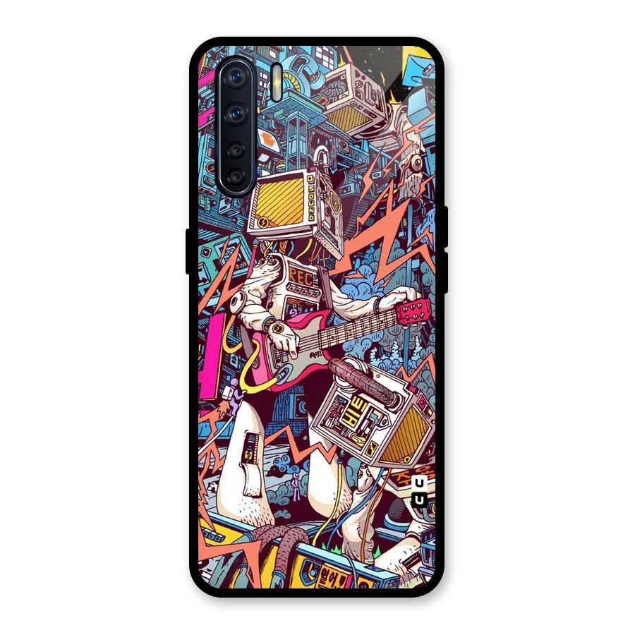 Electric Colors Glass Back Case for Oppo F15