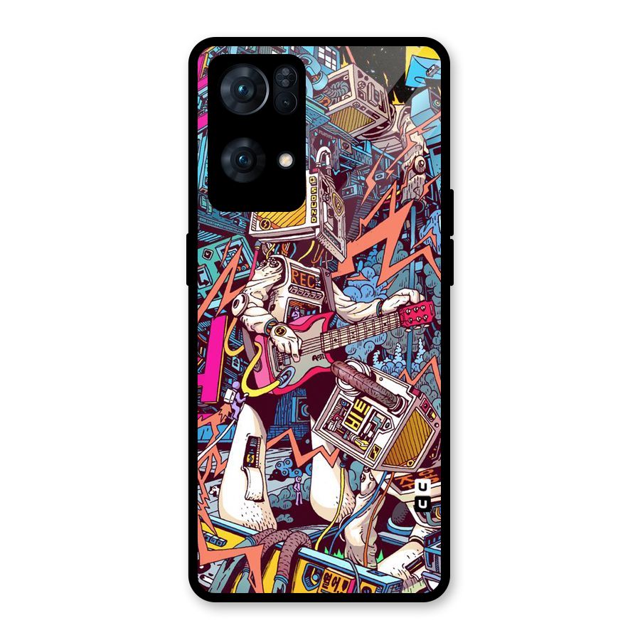 Electric Colors Glass Back Case for Oppo Reno7 Pro 5G