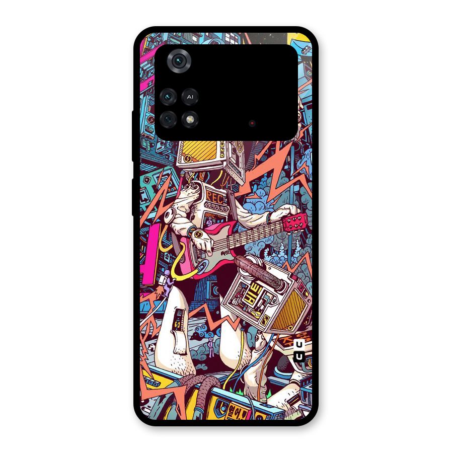 Electric Colors Glass Back Case for Poco M4 Pro 4G