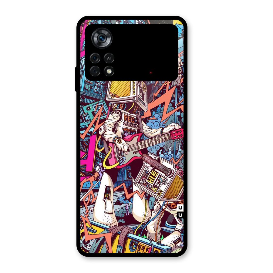 Electric Colors Glass Back Case for Poco X4 Pro 5G