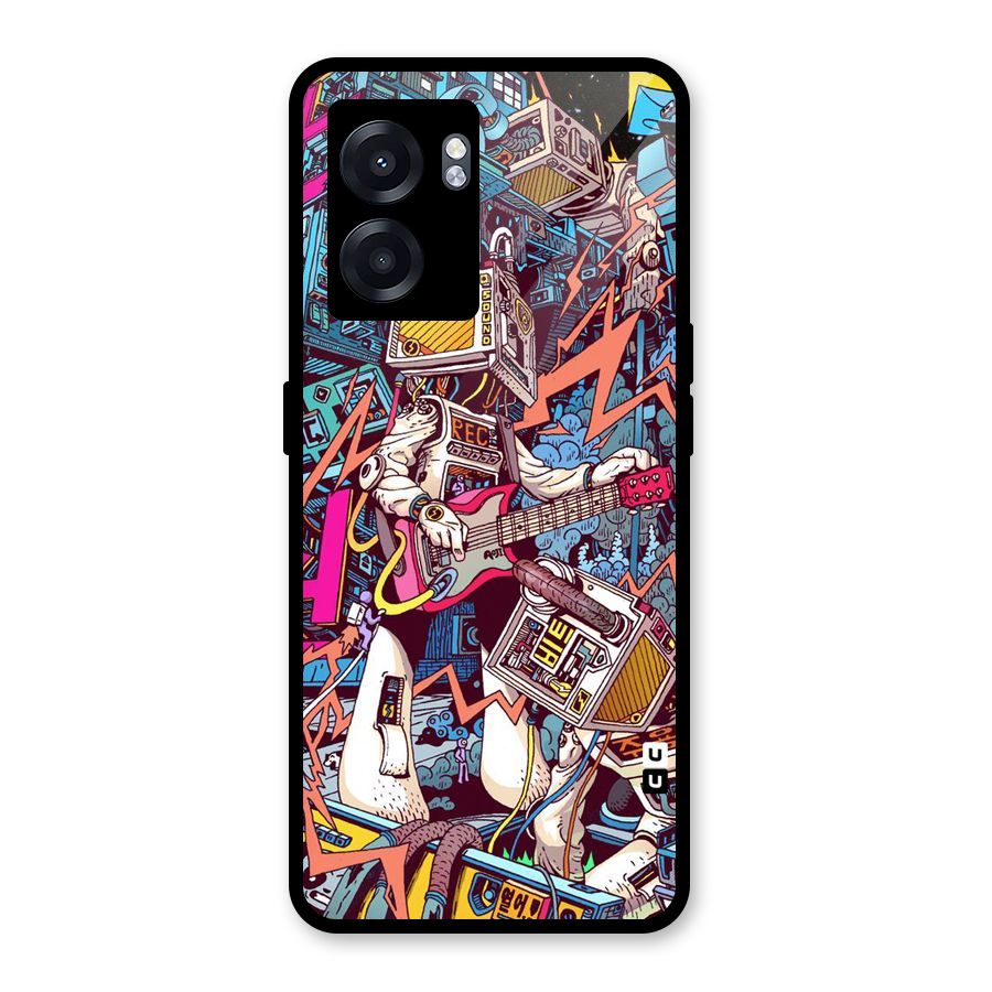 Electric Colors Glass Back Case for Realme Narzo 50 5G