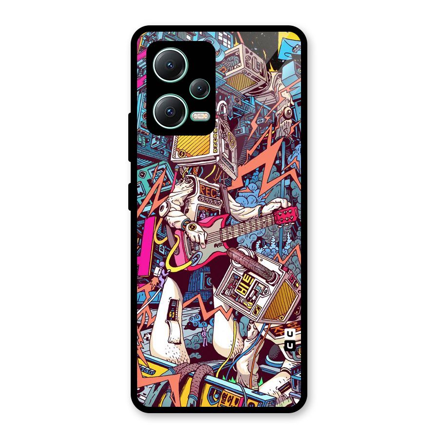 Electric Colors Glass Back Case for Redmi Note 12 5G