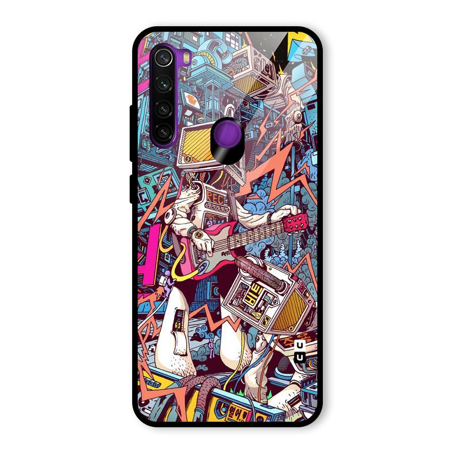 Electric Colors Glass Back Case for Redmi Note 8