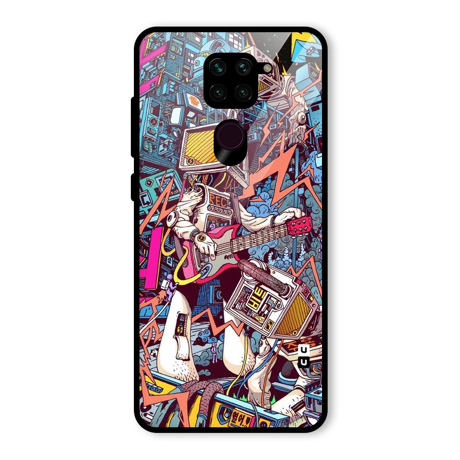 Electric Colors Glass Back Case for Redmi Note 9