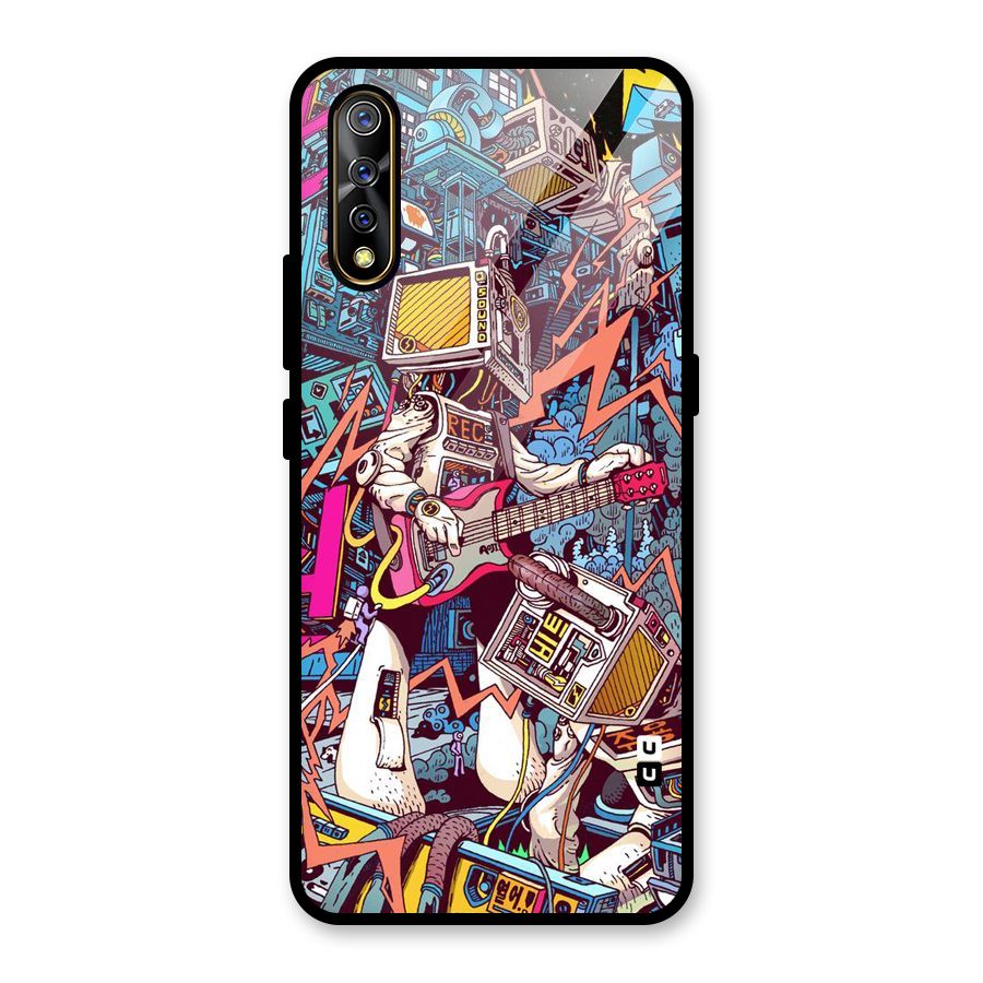 Electric Colors Glass Back Case for Vivo S1