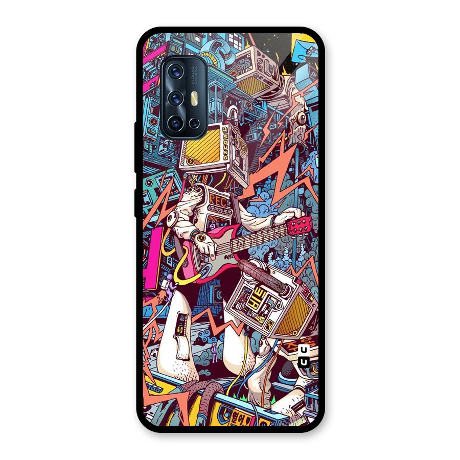 Electric Colors Glass Back Case for Vivo V17