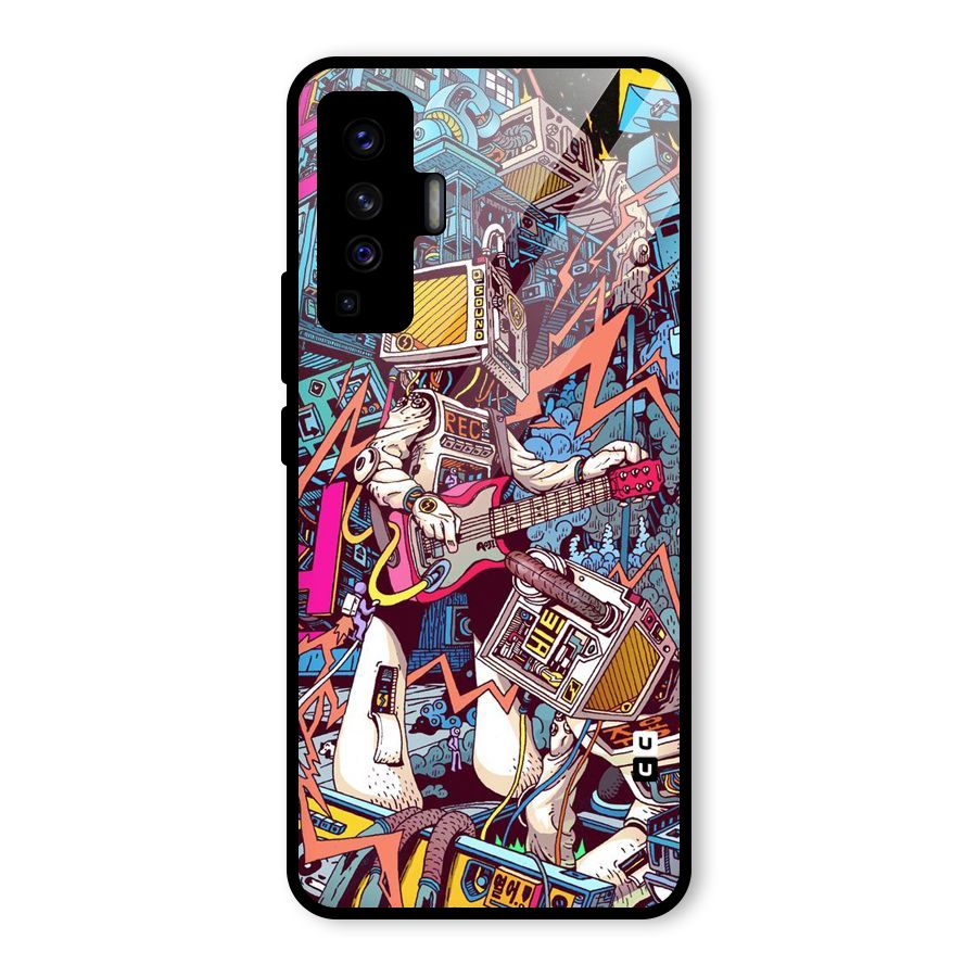Electric Colors Glass Back Case for Vivo X50