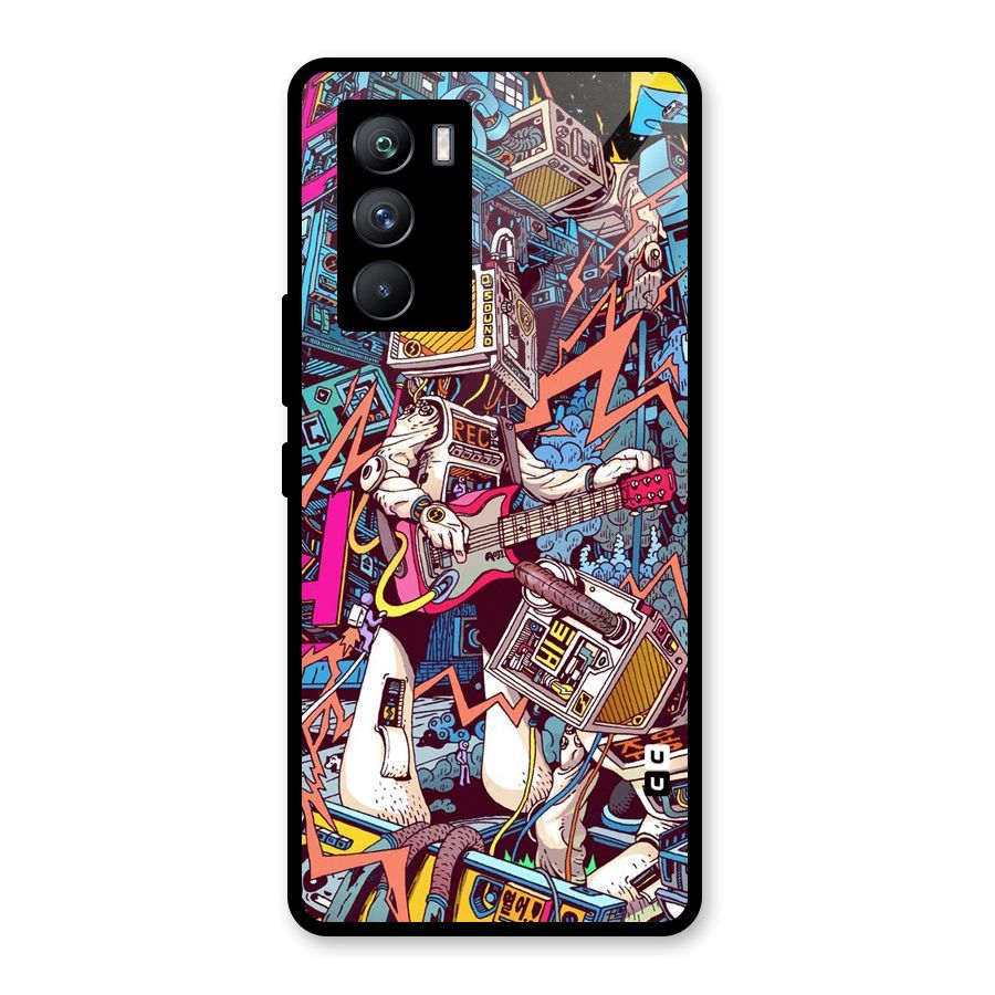 Electric Colors Glass Back Case for Vivo iQOO 9 SE