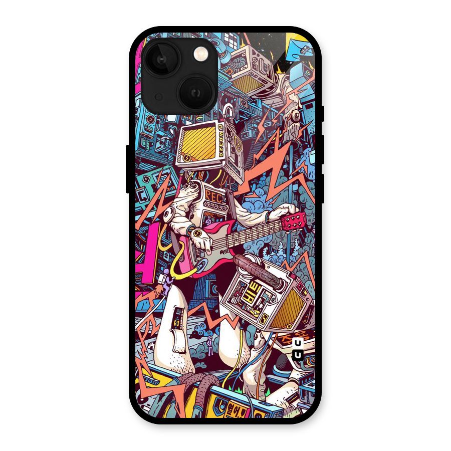 Electric Colors Glass Back Case for iPhone 13