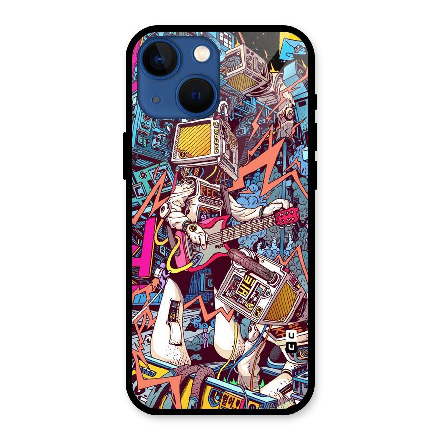 Electric Colors Glass Back Case for iPhone 13 Mini