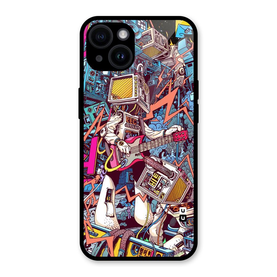 Electric Colors Glass Back Case for iPhone 14