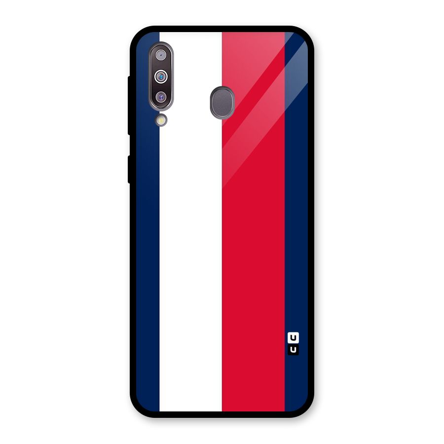 Electric Colors Stripe Glass Back Case for Galaxy M30