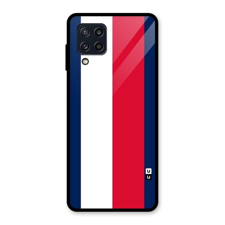 Electric Colors Stripe Glass Back Case for Galaxy M32