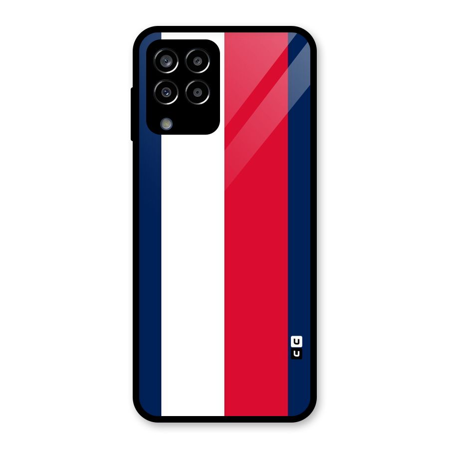 Electric Colors Stripe Glass Back Case for Galaxy M33