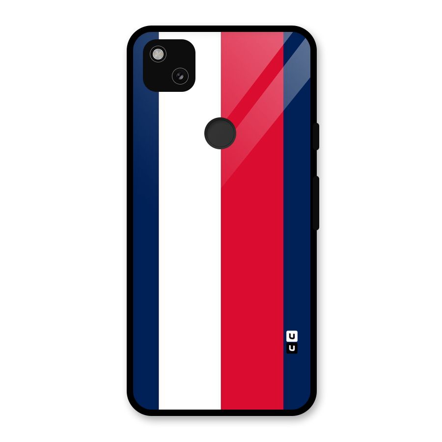 Electric Colors Stripe Glass Back Case for Google Pixel 4a