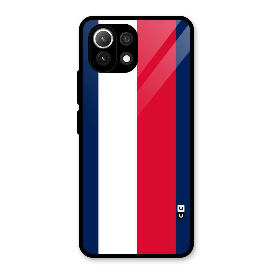 Electric Colors Stripe Glass Back Case for Mi 11 Lite