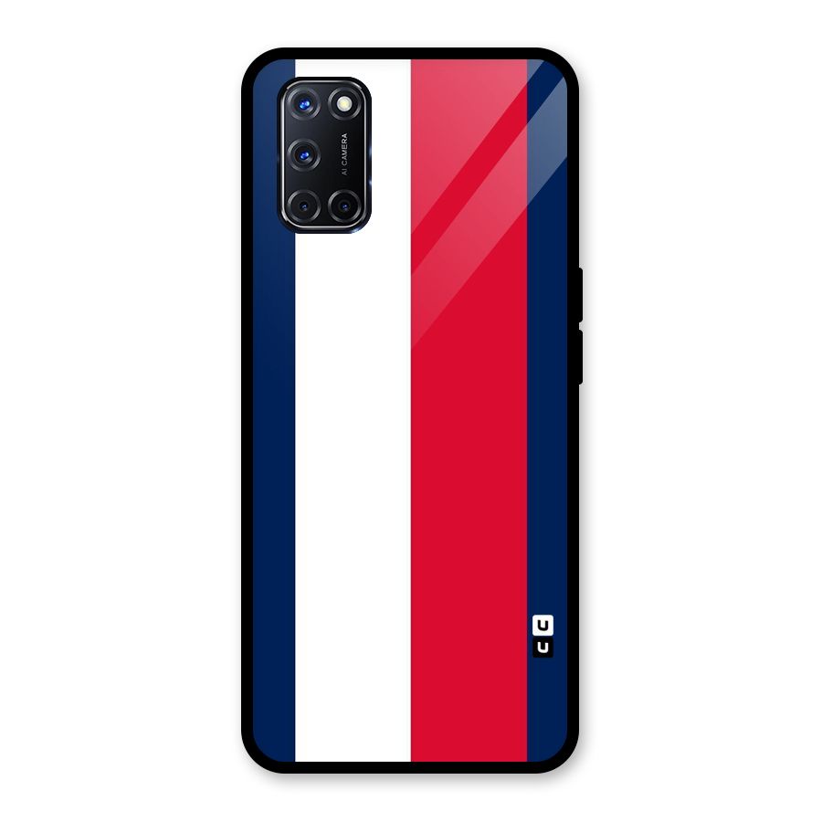 Electric Colors Stripe Glass Back Case for Oppo A52