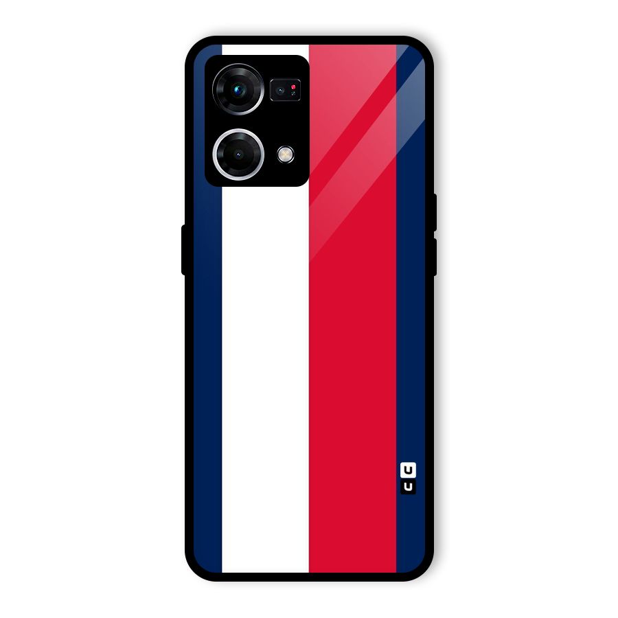 Electric Colors Stripe Glass Back Case for Oppo F21s Pro 4G