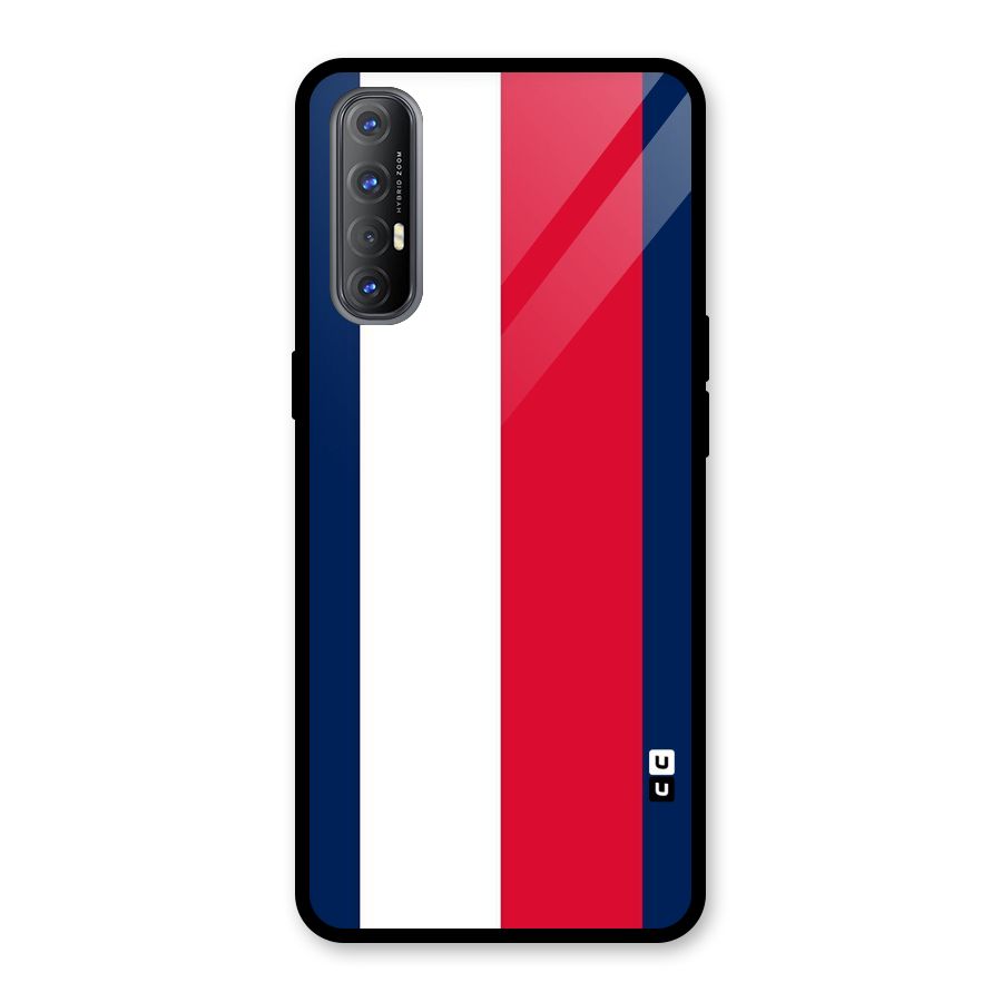 Electric Colors Stripe Glass Back Case for Oppo Reno3 Pro