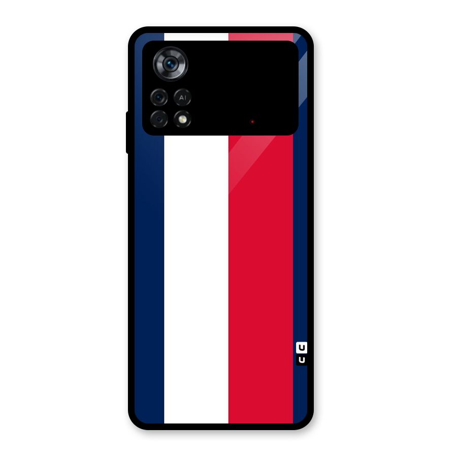 Electric Colors Stripe Glass Back Case for Poco X4 Pro 5G